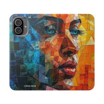Mosaic Gaze Blue - iPhone 16 Plus Case - Wallet