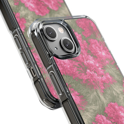 Digital Blossom · Clear Impact Magnetic Phone Case for iPhone · Pink