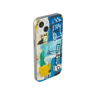 Azure Urban Scribble · Soft Phone Case for iPhone