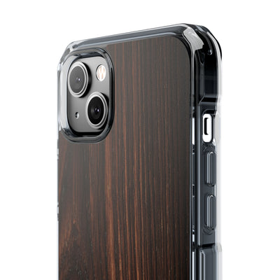 Brown Impact MagSafe Phone Case for iPhone - Burnished Mahogany Grain