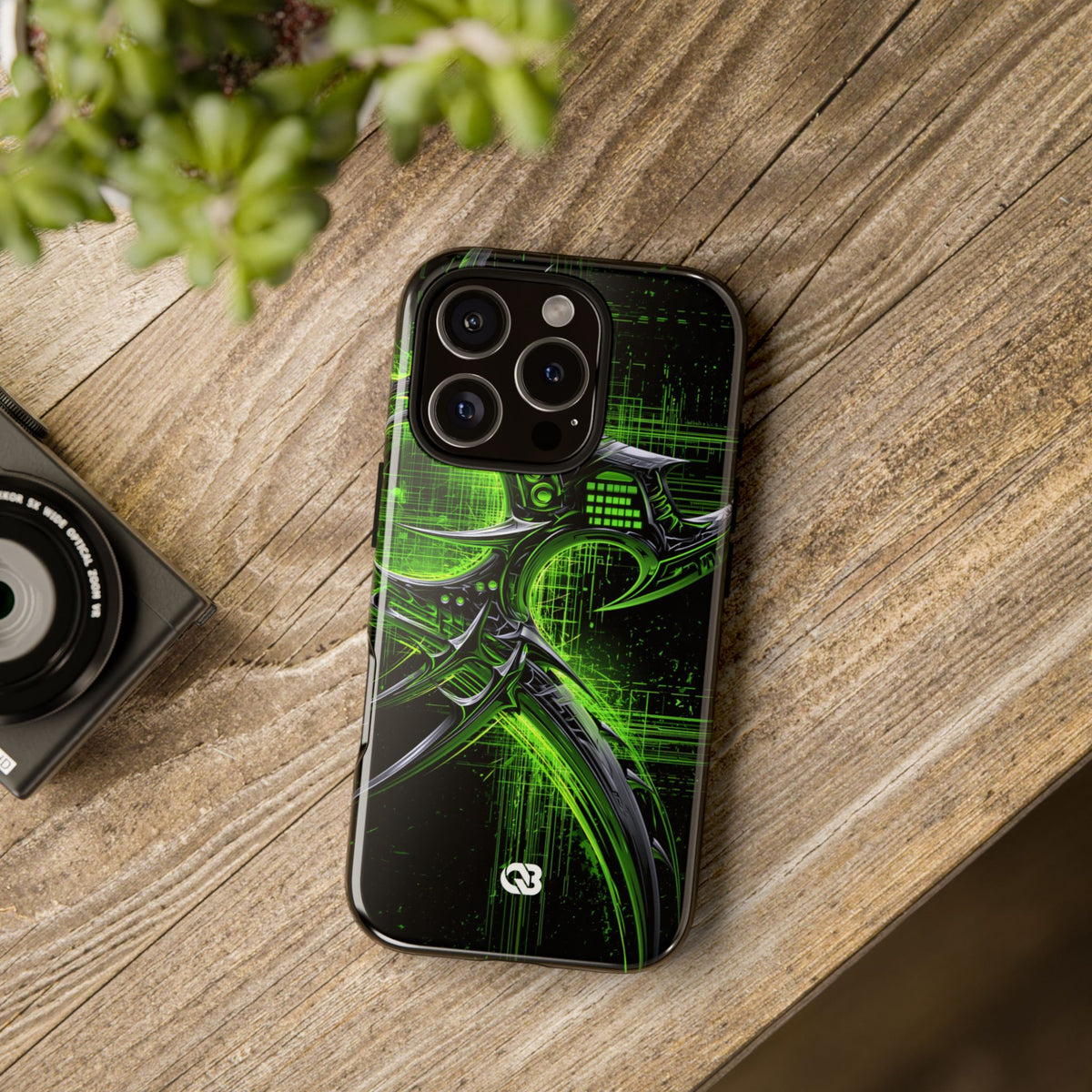Cyber Sigil Grid · Tough Phone Case for iPhone · Green