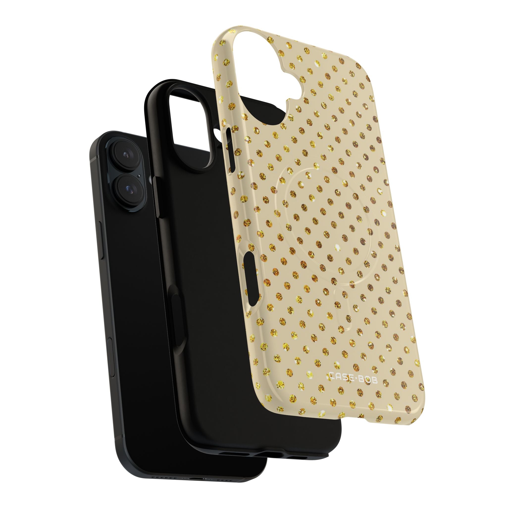Gold Sparkle Grid iPhone 16 Plus Case - Tough+