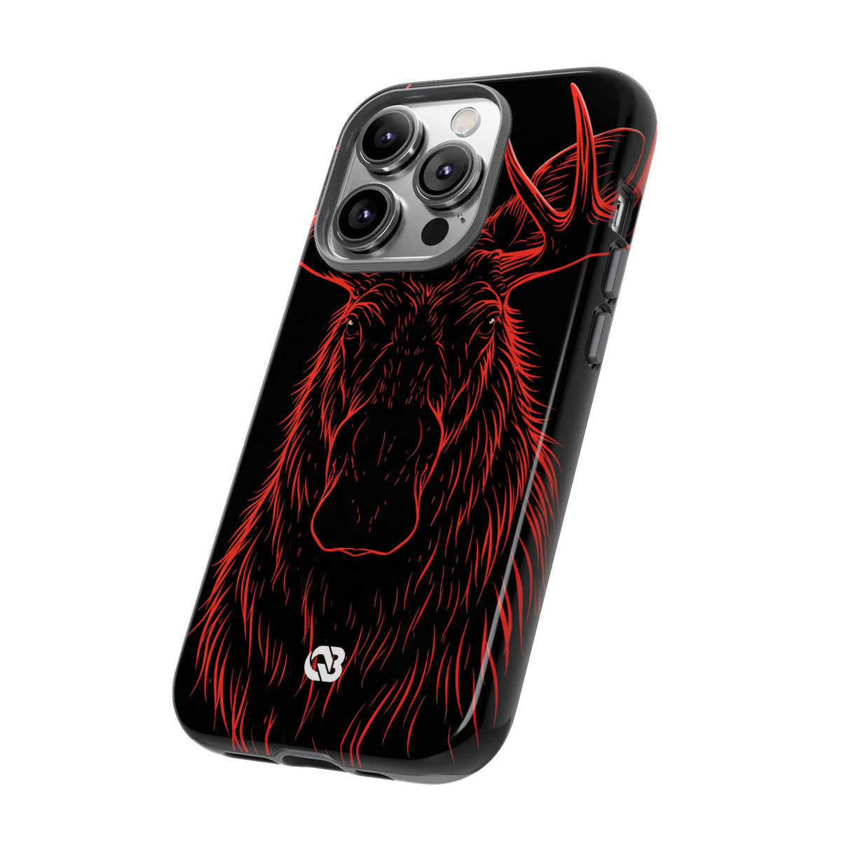 Nordic Moose Contour · Tough Phone Case for iPhone · Red