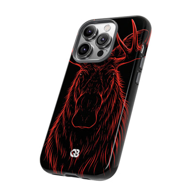 Nordic Moose Contour · Tough Phone Case for iPhone · Red