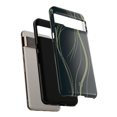 Green Tough Phone Case for Google Pixel - Obsidian Sage Flow