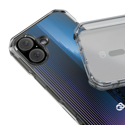 Blue Impact MagSafe Phone Case for iPhone - Indigo Distortion Wave