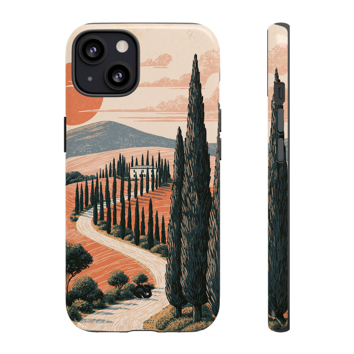 Tuscan Cypress Horizon · Tough Phone Case for iPhone · Orange
