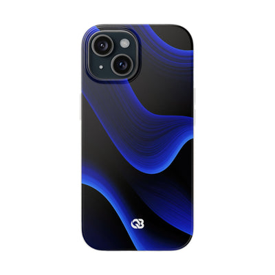 Blue Lite Phone Case for iPhone - Electric Cobalt Flow