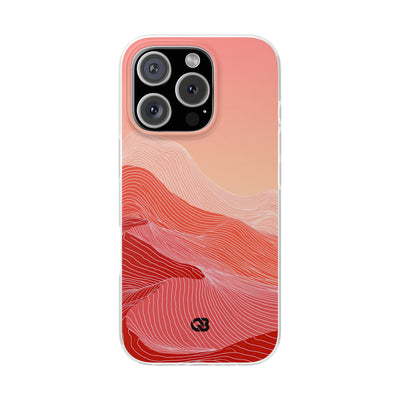 Red Lite Phone Case for iPhone - Crimson Ridge Contour