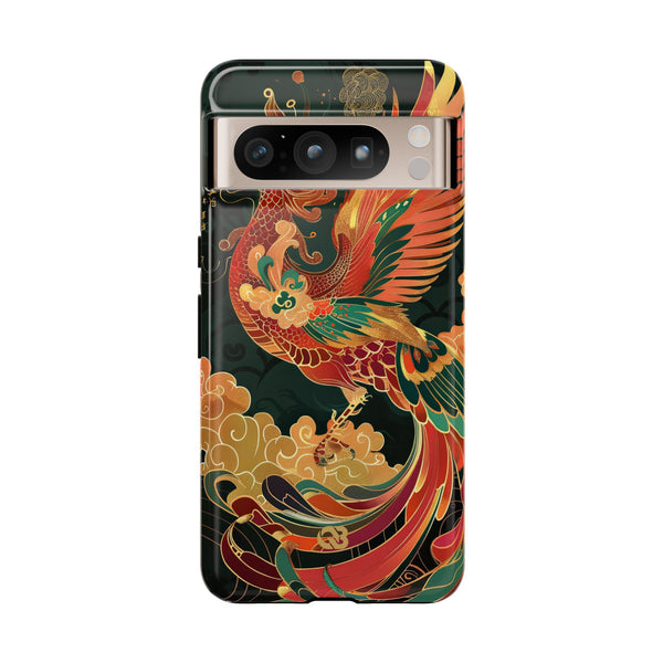 Imperial Phoenix Ascent · Tough Phone Case for Pixel ·  Red