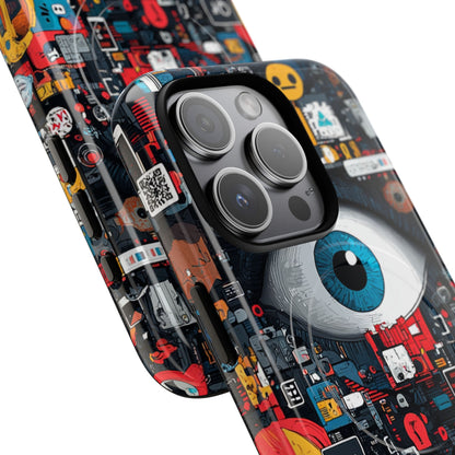 Digital Eye Blue iPhone 15 Pro Case - Tough+