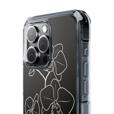 Black Impact MagSafe Phone Case for iPhone - Noir Alabaster Orchid