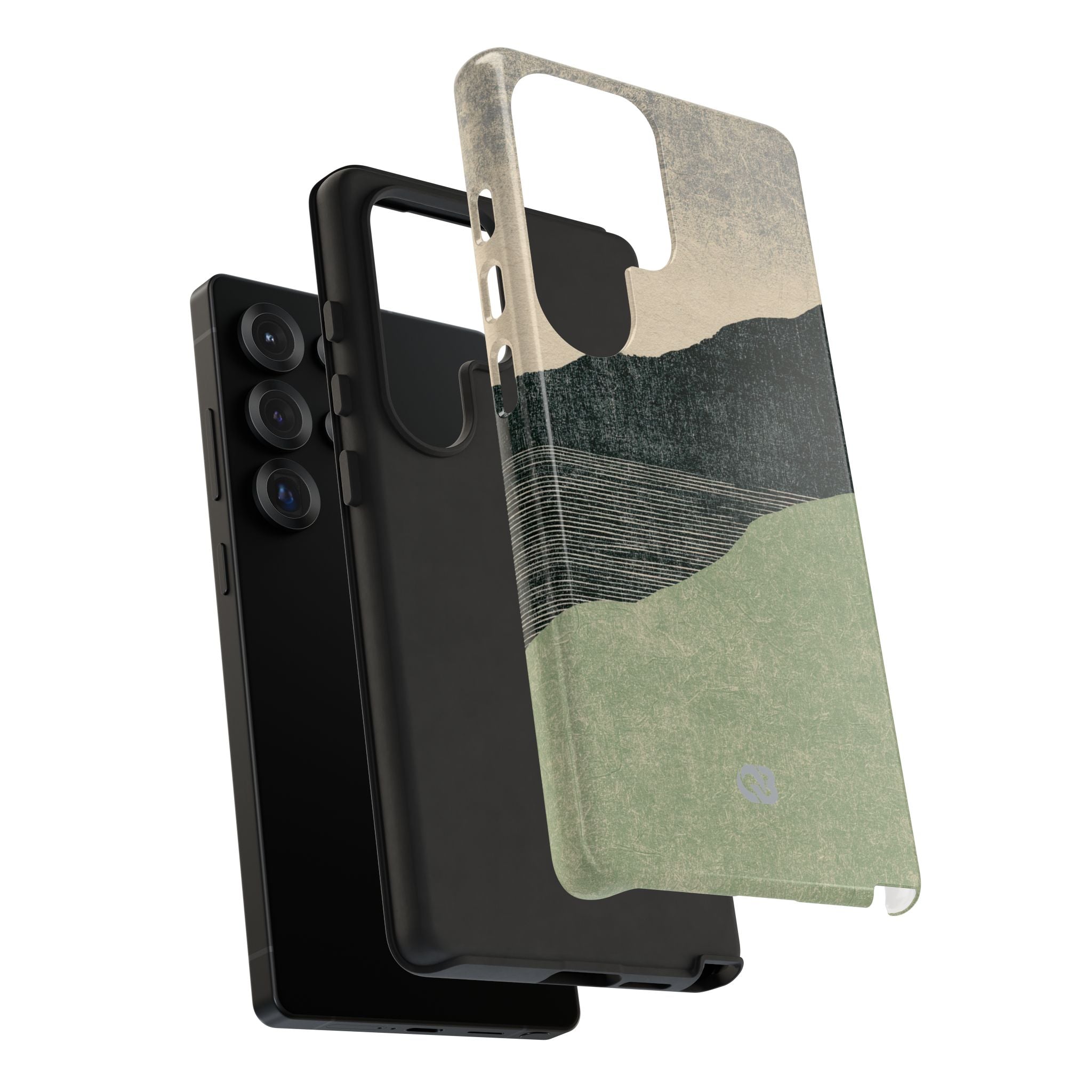 Green Tough Phone Case for Samsung - Moss Ridge Grain