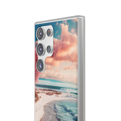 Lyserød Træ Brise Samsung S23 Ultra Cover - Blød