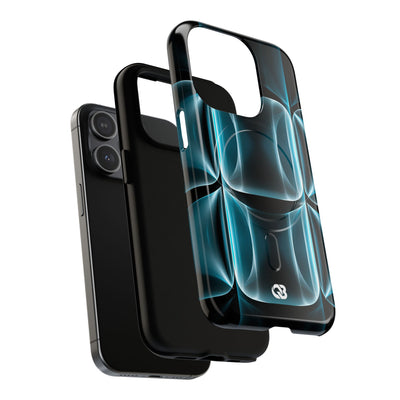 Translucent Cyber Grid · Tough 2.0 Magnetic Phone Case for iPhone · Teal
