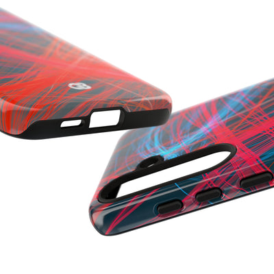 Neon Fiber Stream · Tough Phone Case for Samsung · Red