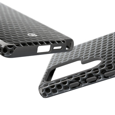 Brushed Perforated Steel · Tough Phone Case for Samsung · Silver