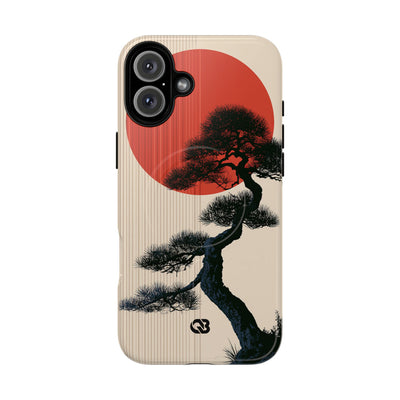 Beige Tough 2.0 Magsafe Phone Case for iPhone - Kyoto Crimson Pine