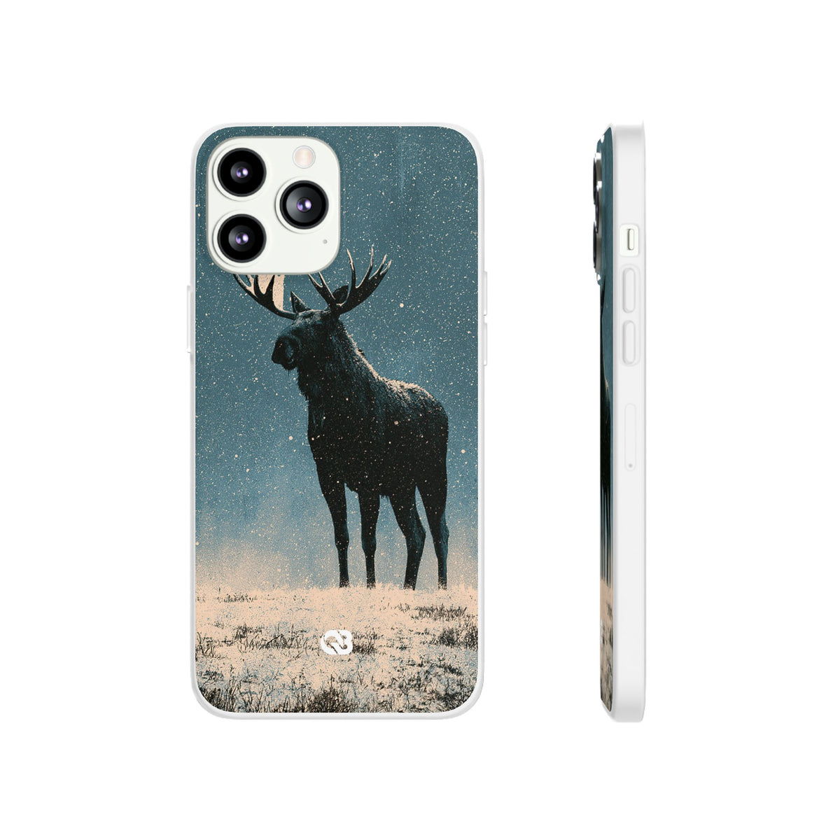 Nordic Boreal Moose · Lite Phone Case for iPhone ·  Blue