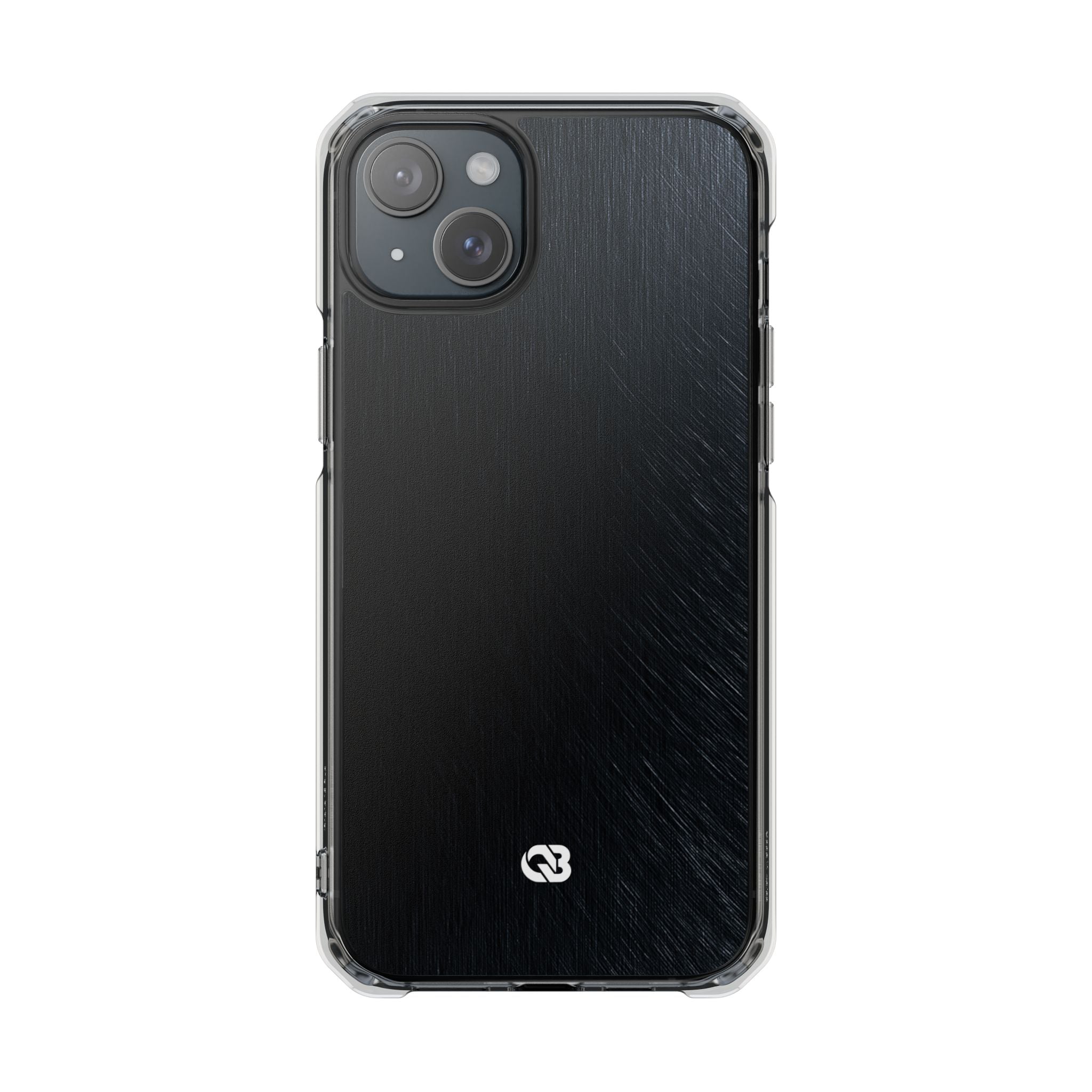 Black Impact MagSafe Phone Case for iPhone - Midnight Brushed Grain