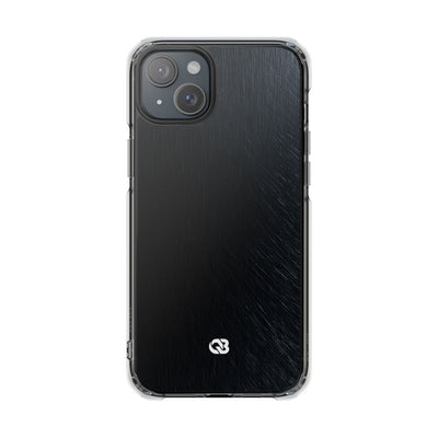 Black Impact MagSafe Phone Case for iPhone - Midnight Brushed Grain