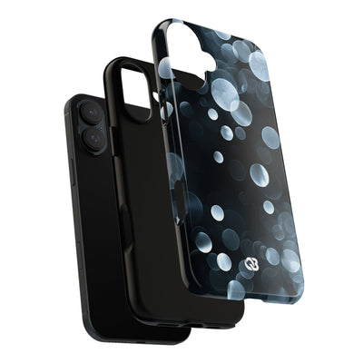 Black Tough Phone Case for iPhone - Silver Orbit Glow