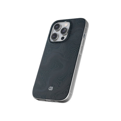 Black Lite Phone Case for iPhone - Obsidian Ridge Topo