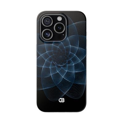 Blue Lite Phone Case for iPhone - Cobalt Geometric Bloom