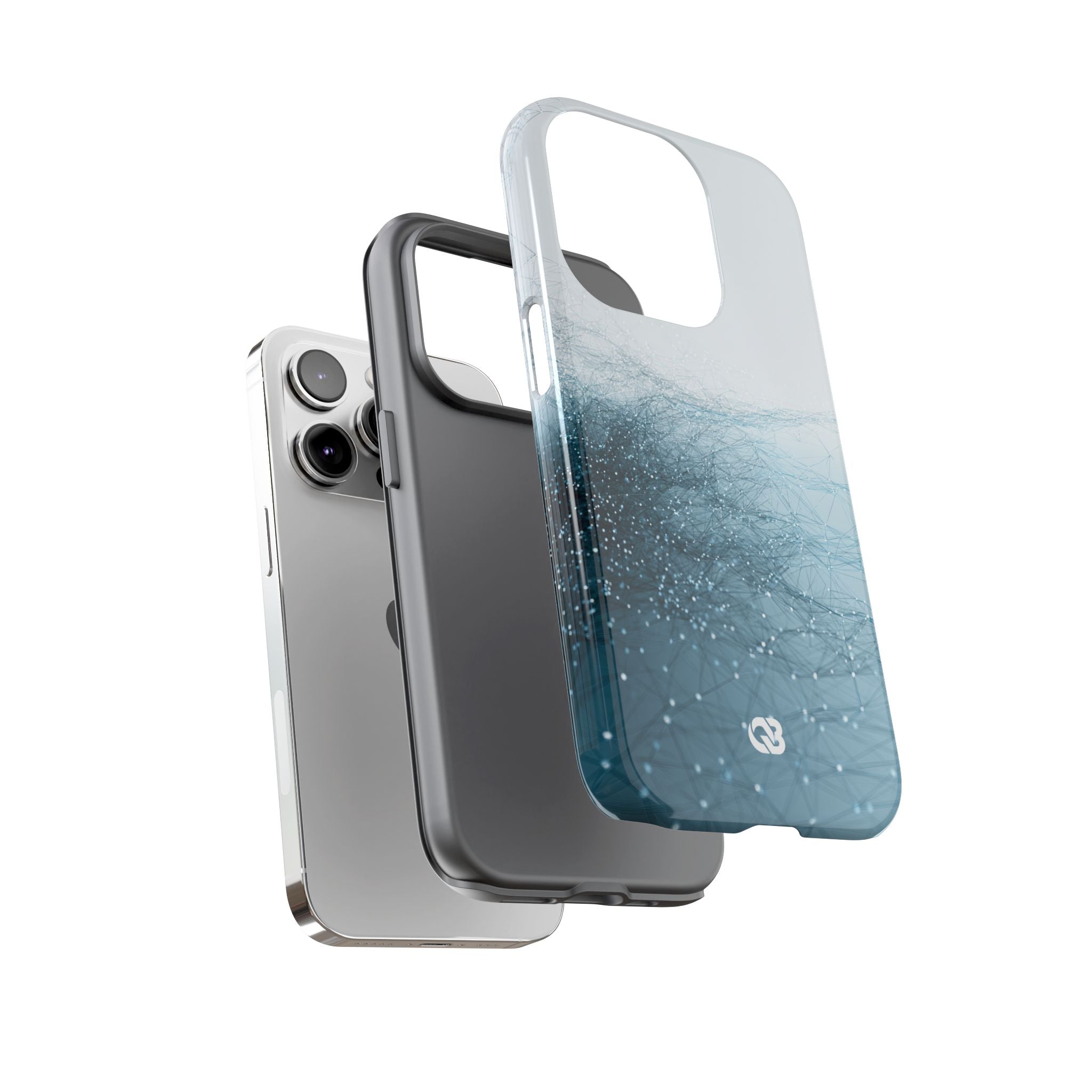 Teal Tough Phone Case for iPhone - Arctic Pulse Mesh