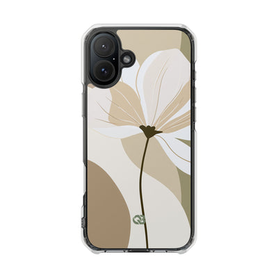 Beige Impact MagSafe Phone Case for iPhone - Sage Linen Magnolia