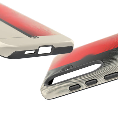 Red Tough Phone Case for Samsung - Split Signal Red