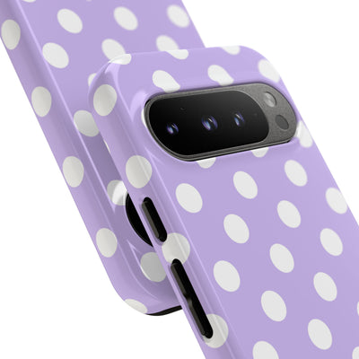 Lavender Polka Grid · Tough Θήκη για Google Pixel