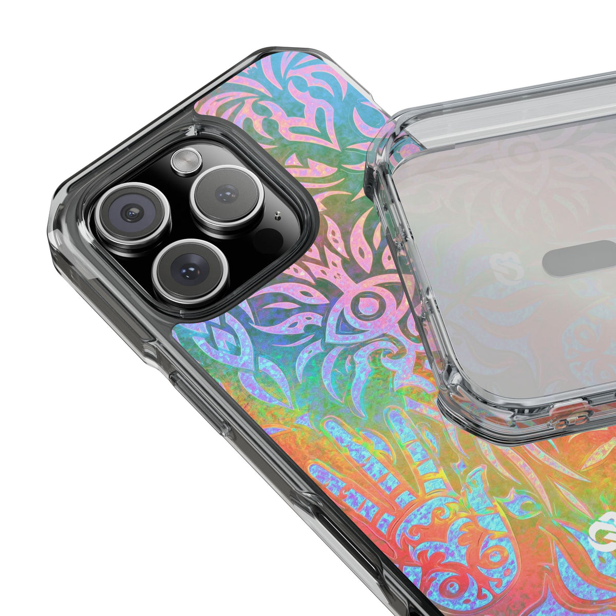 Chromatic Mystic Sigil · Clear Impact Magnetic Phone Case for iPhone · Blue