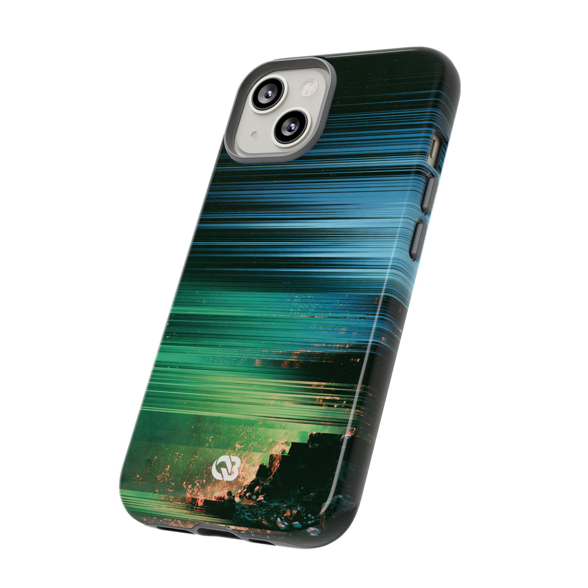 Digital Shoreline Drift · Tough Phone Case for iPhone · Teal