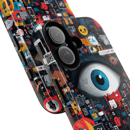 Digital Eye Blue iPhone 16 Case - Tough - CASE•BOB