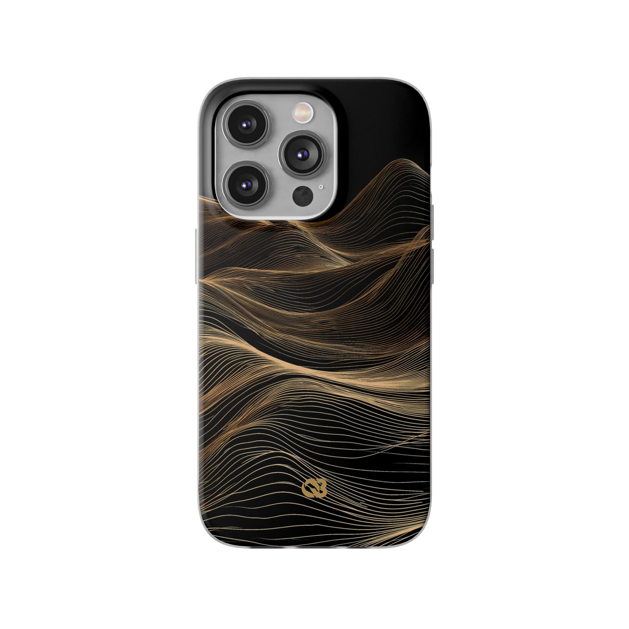 Black Lite Phone Case for iPhone - Copper Topo Ridge