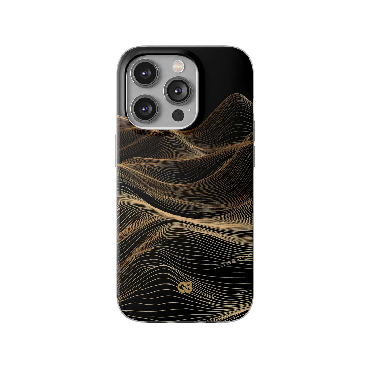 Golden Horizon Contours · Lite Phone Case for iPhone ·  Black