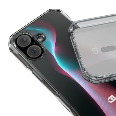 Neon Pixel Flow · Clear Impact Magnetic Phone Case for iPhone · Black