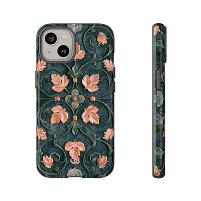 Florentine Rose Arabesque · Tough Phone Case for iPhone · Green