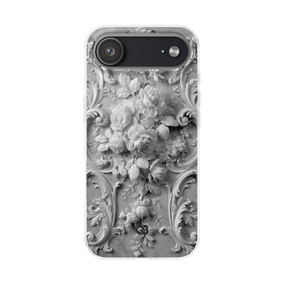 Rococo Marble Rose · Lite Phone Case for iPhone ·  White