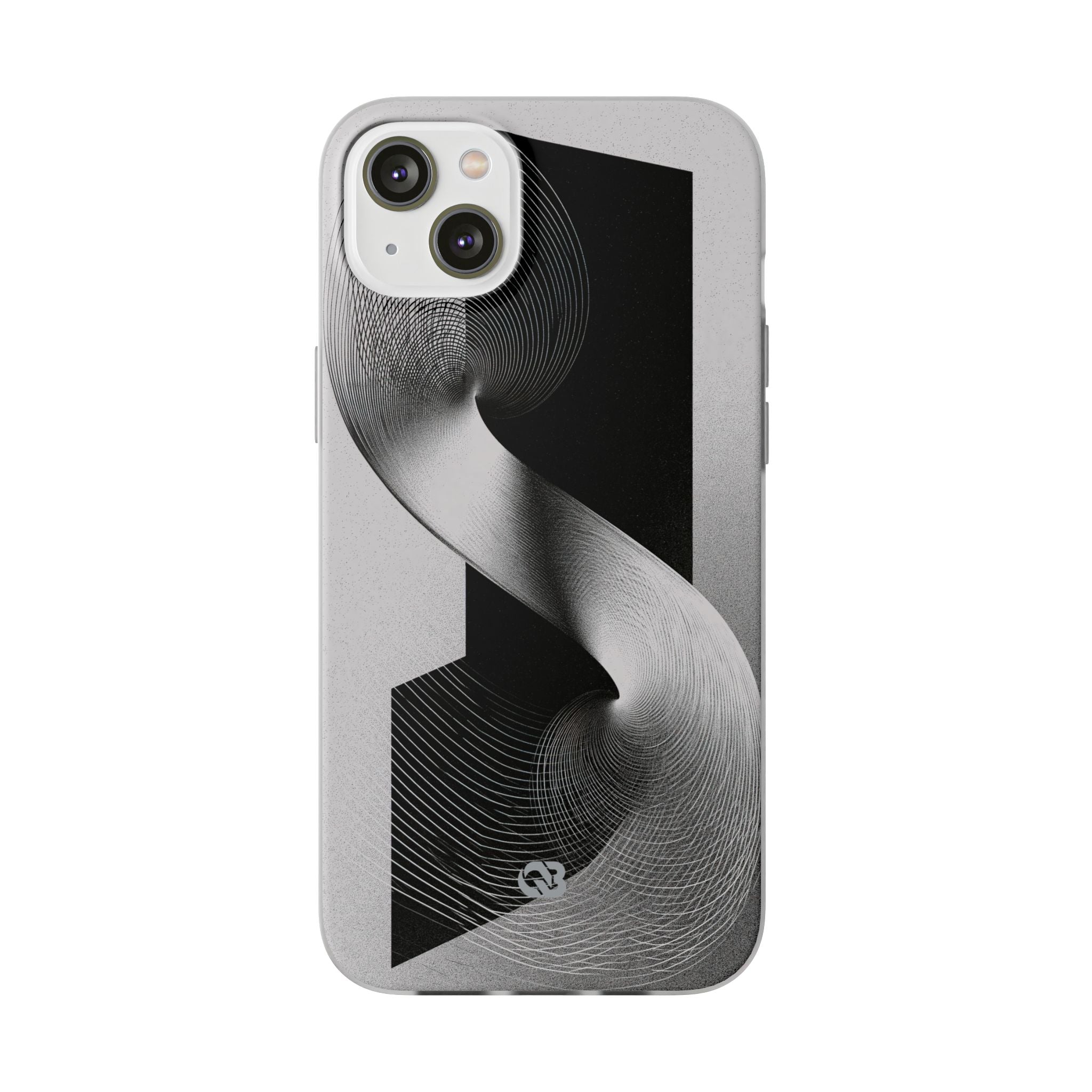 Grey Lite Phone Case for iPhone - Obsidian Moiré Wave