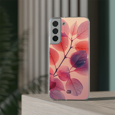 Dewy Magenta Foliage · Soft Phone Case for Samsung