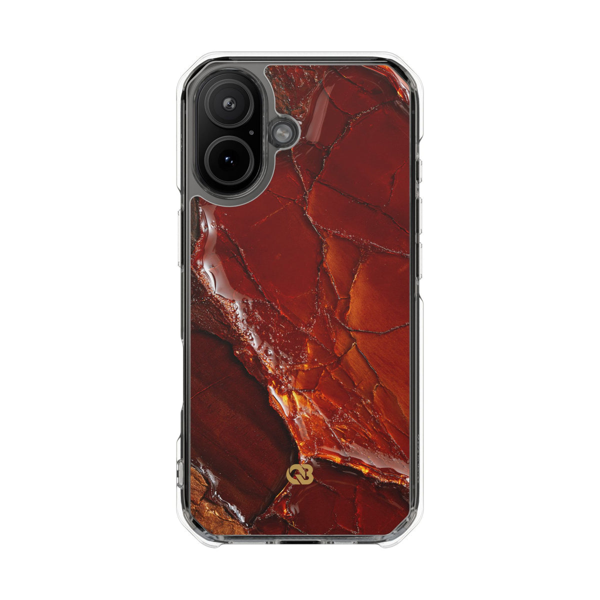 Amber Embrace · Clear Impact Magnetic Phone Case for iPhone · Brown