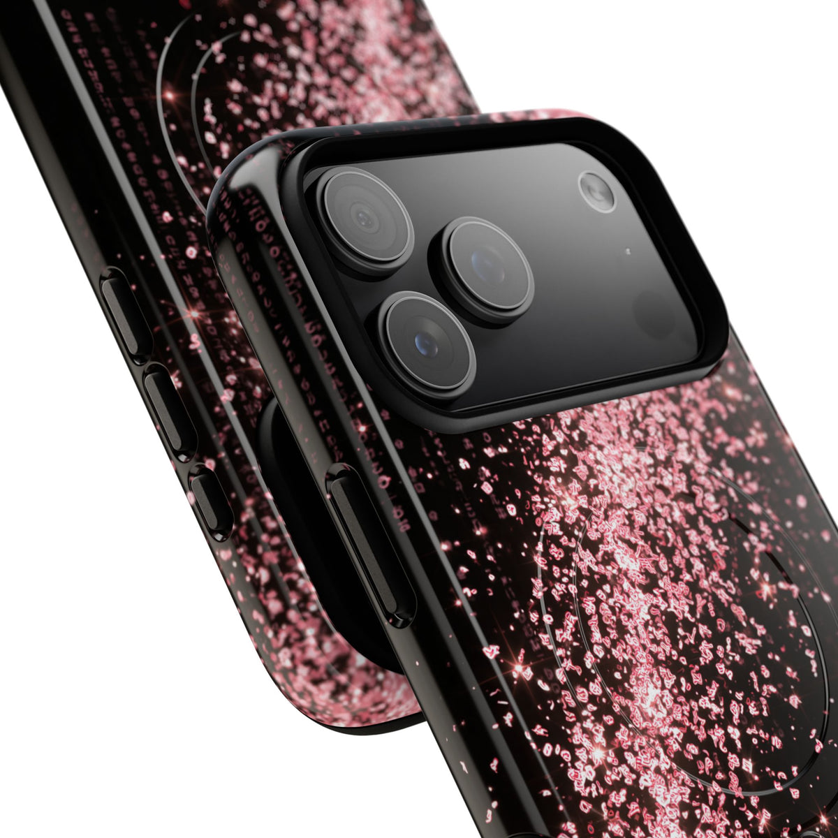 Rose Digital Cascade · Tough 2.0 Magnetic Phone Case for iPhone · Pink