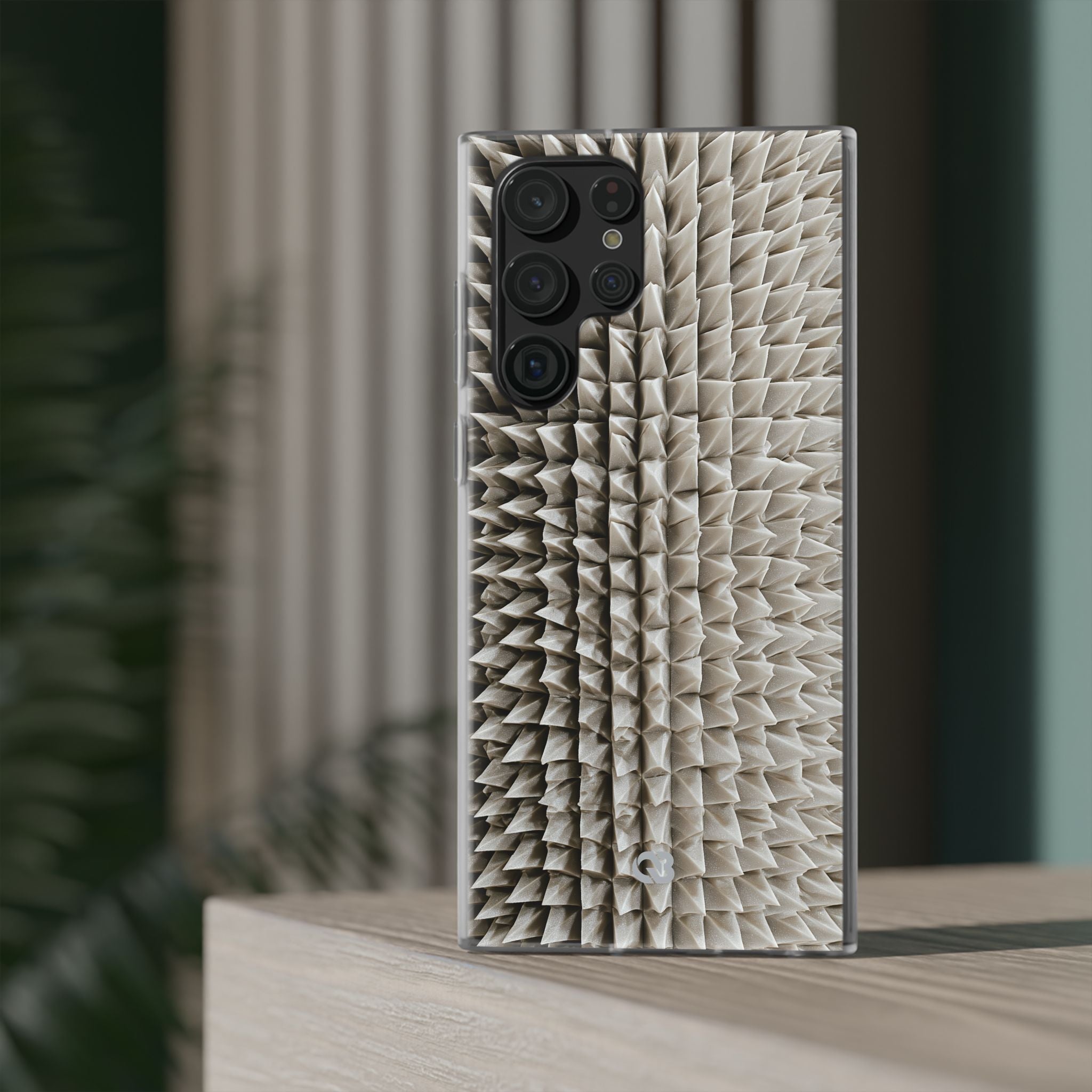 Beige Lite Phone Case for Samsung - Bone Spiked Grid