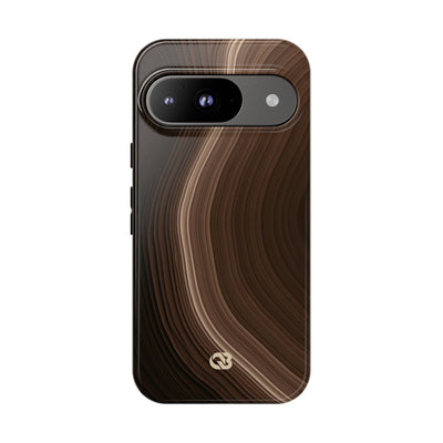 Brown Tough Phone Case for Google Pixel - Bronzed Canyon Relief