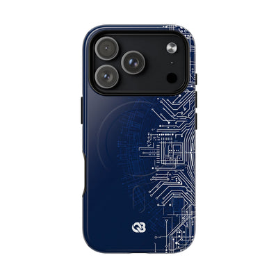 Blue Tough 2.0 Magsafe Phone Case for iPhone - Cobalt Circuit Logic