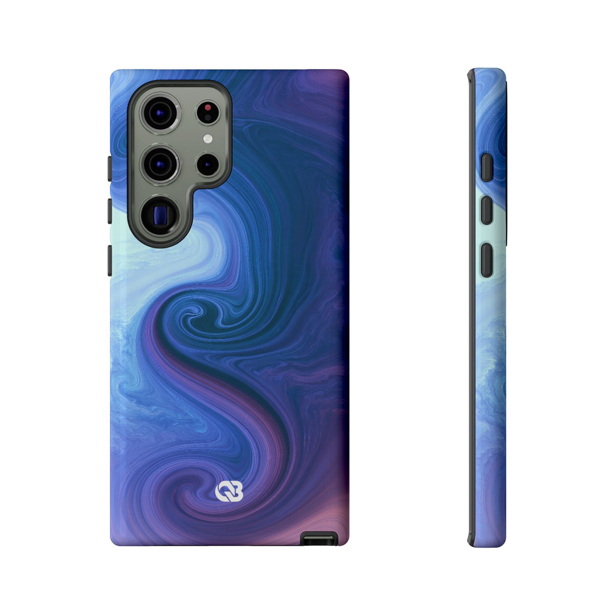 Azure Fluid Swirl · Tough Phone Case for Samsung · Blue