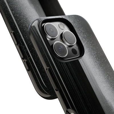 Black Tough Phone Case for iPhone - Brutalist Pixel Monolith