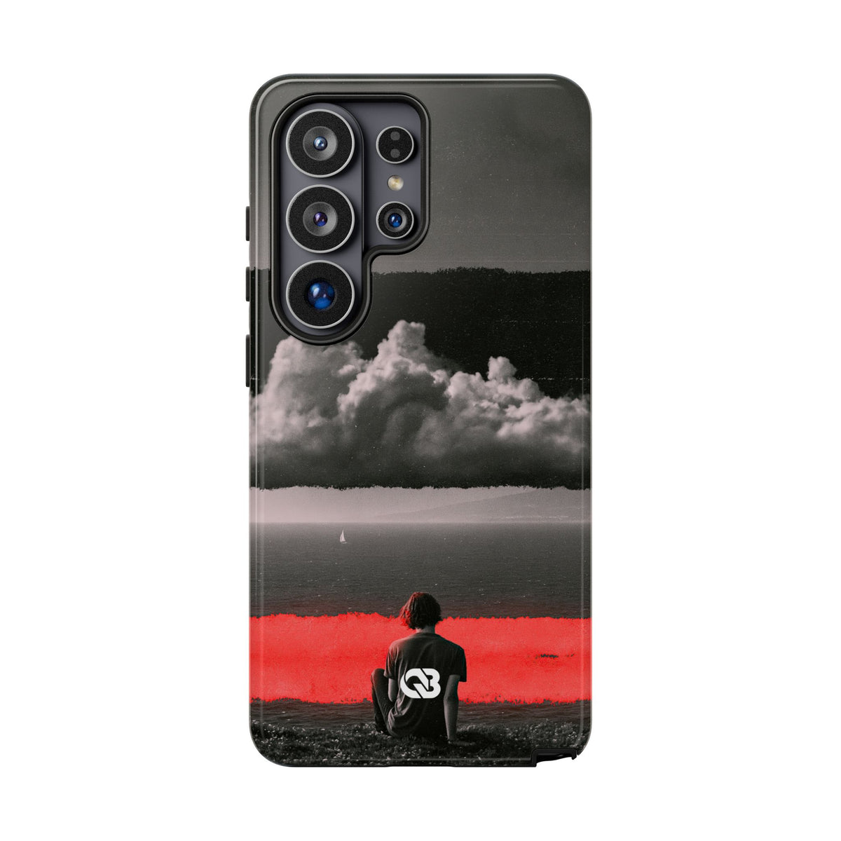 Crimson Horizon · Tough Phone Case for Samsung · Black